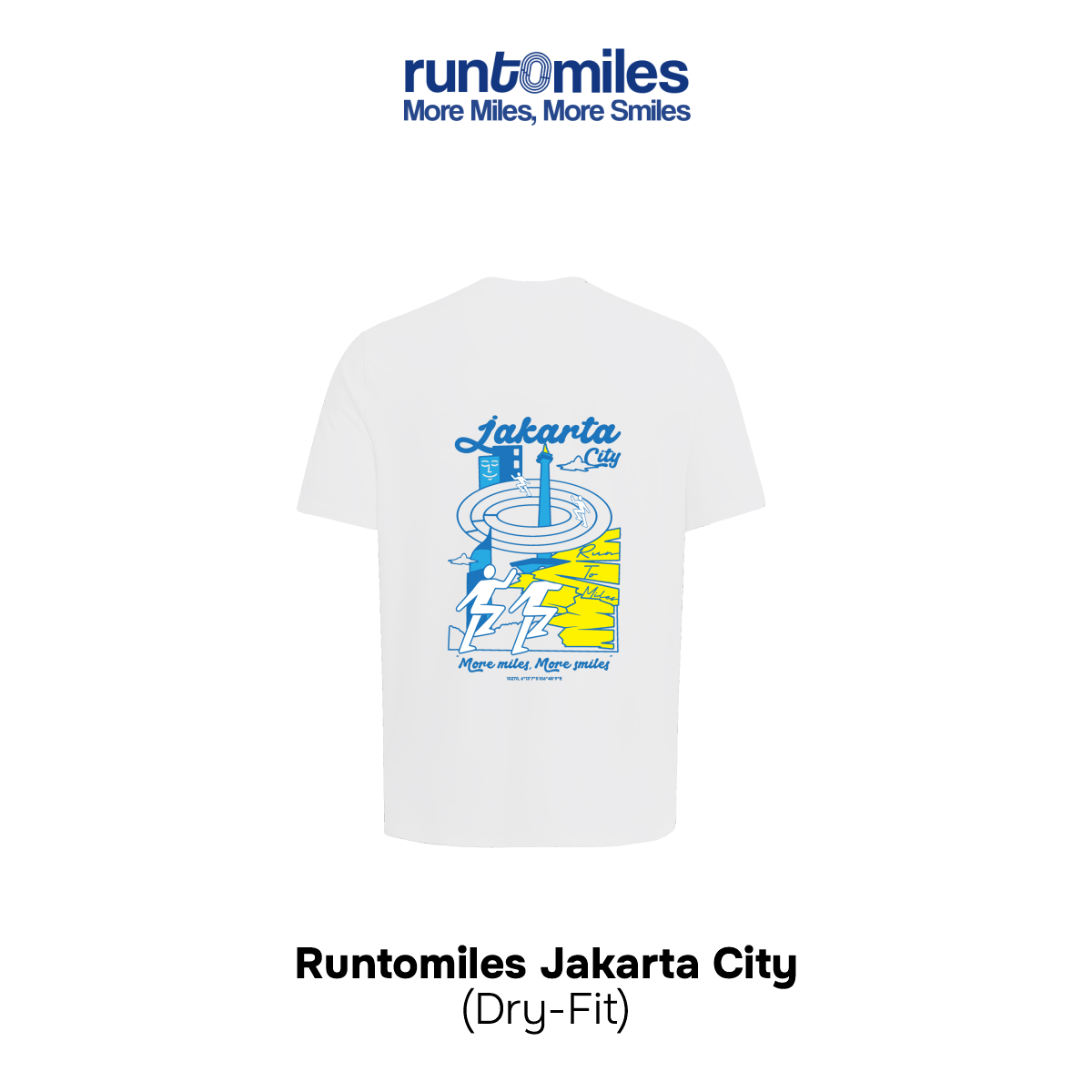 Jakarta City Dri fit belakang Runtomiles JakartaCity Tee